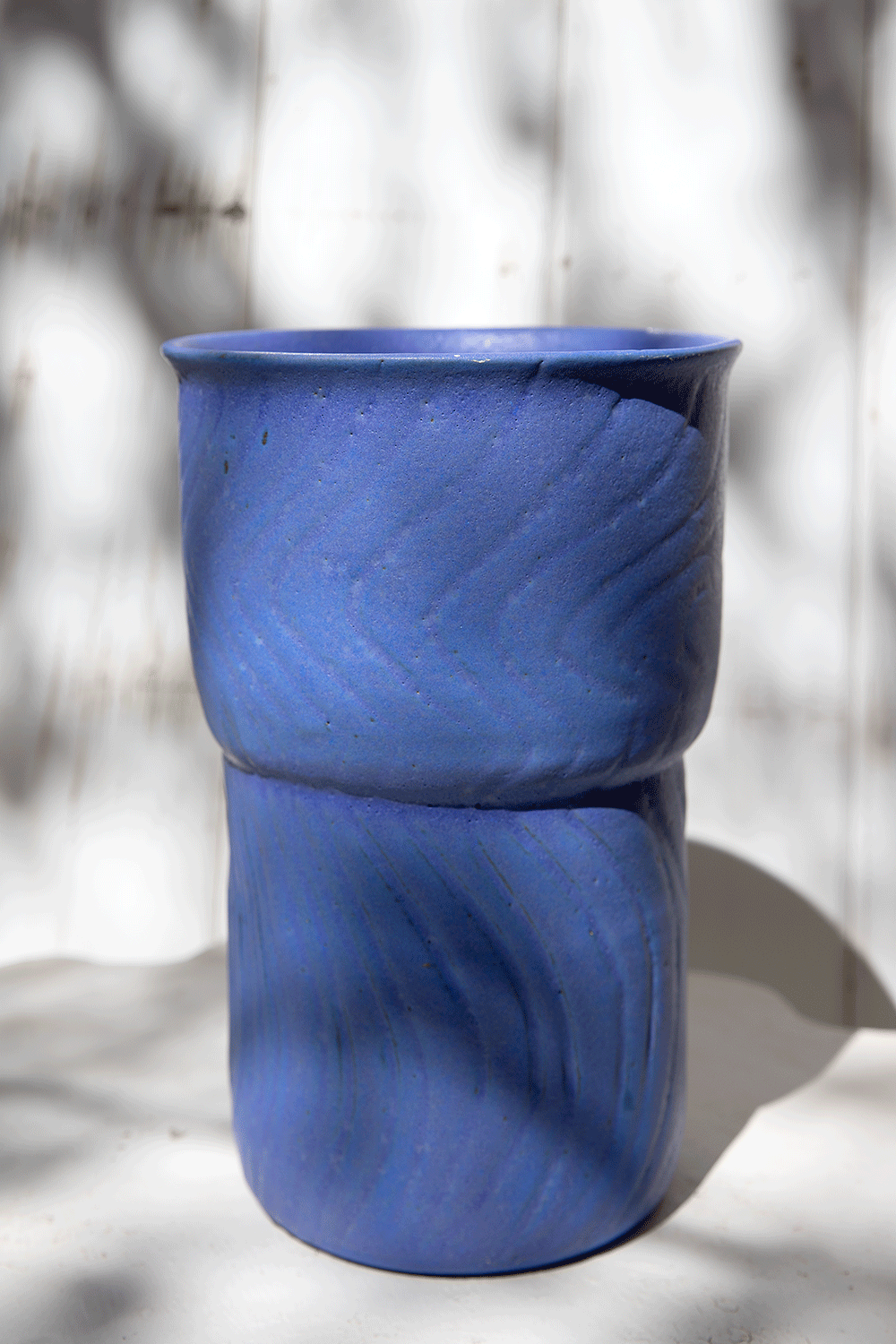 Blue Saguaro Vase