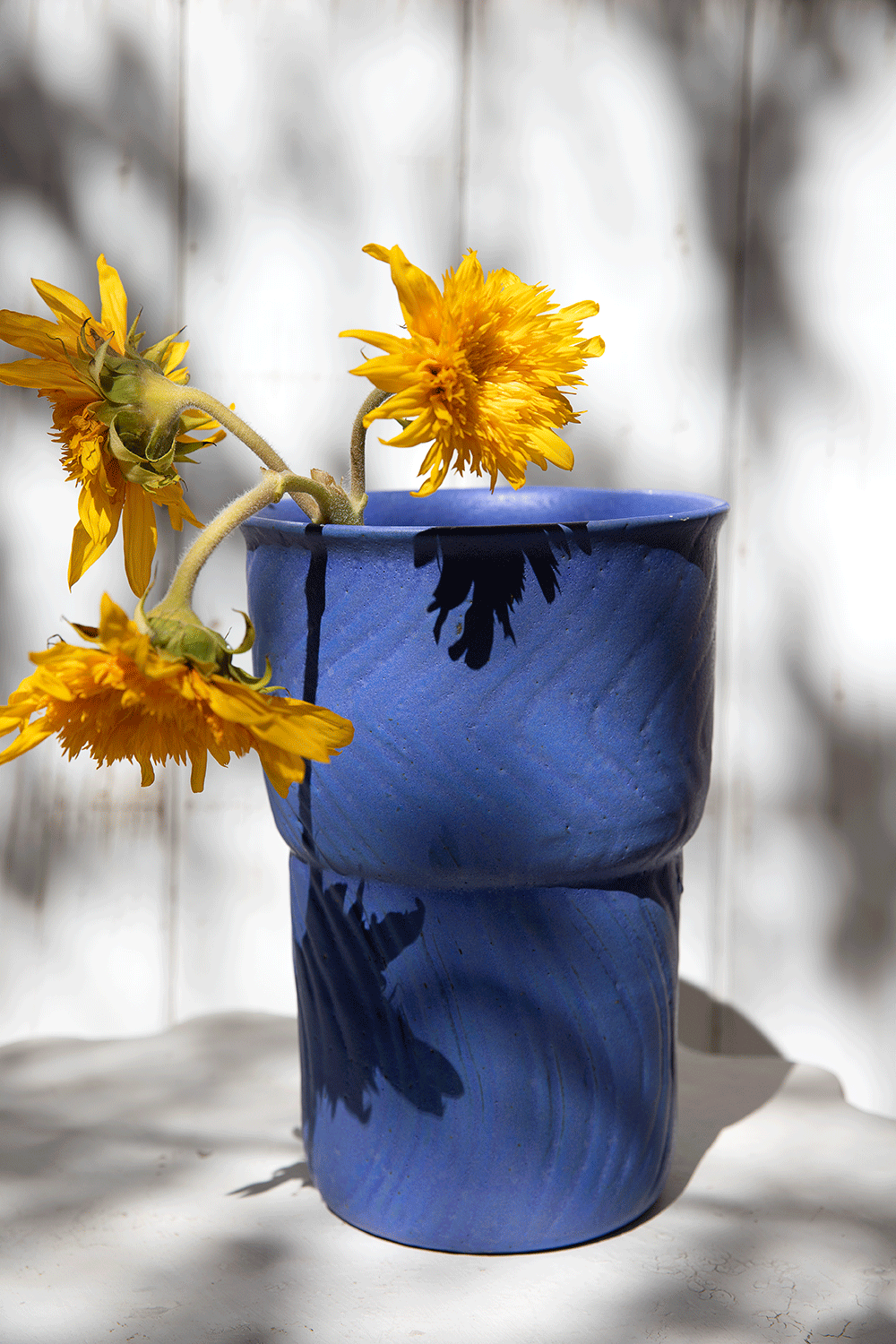 Blue Saguaro Vase